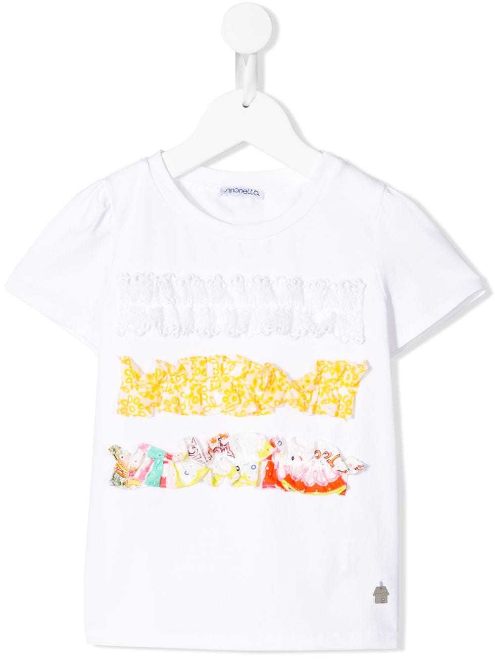 Simonetta T-Shirt mit Rüschen - Weiß von Simonetta