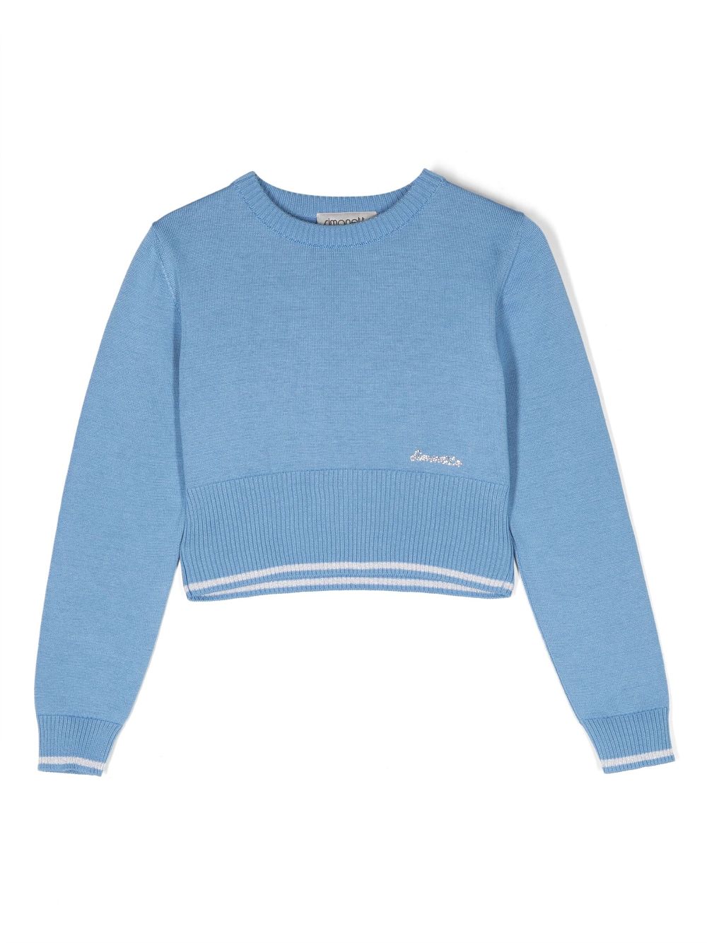 Simonetta Pullover mit Kristallen - Blau von Simonetta