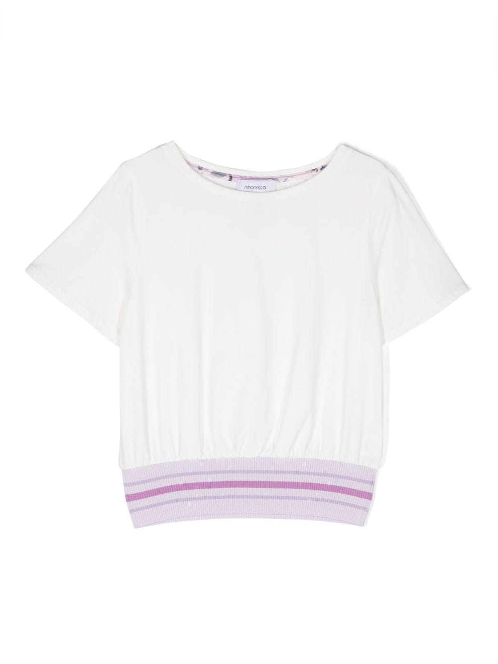 Simonetta T-Shirt mit elastischem Bund - Weiß von Simonetta