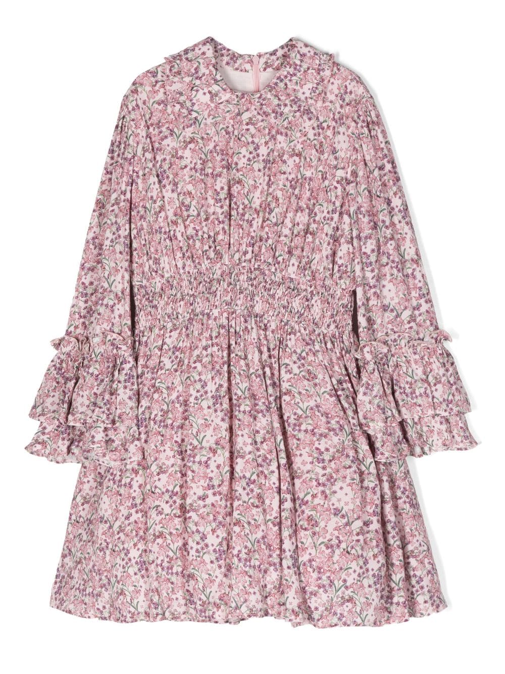 Simonetta Ausgestelltes Kleid mit Blumen-Print - Rosa von Simonetta