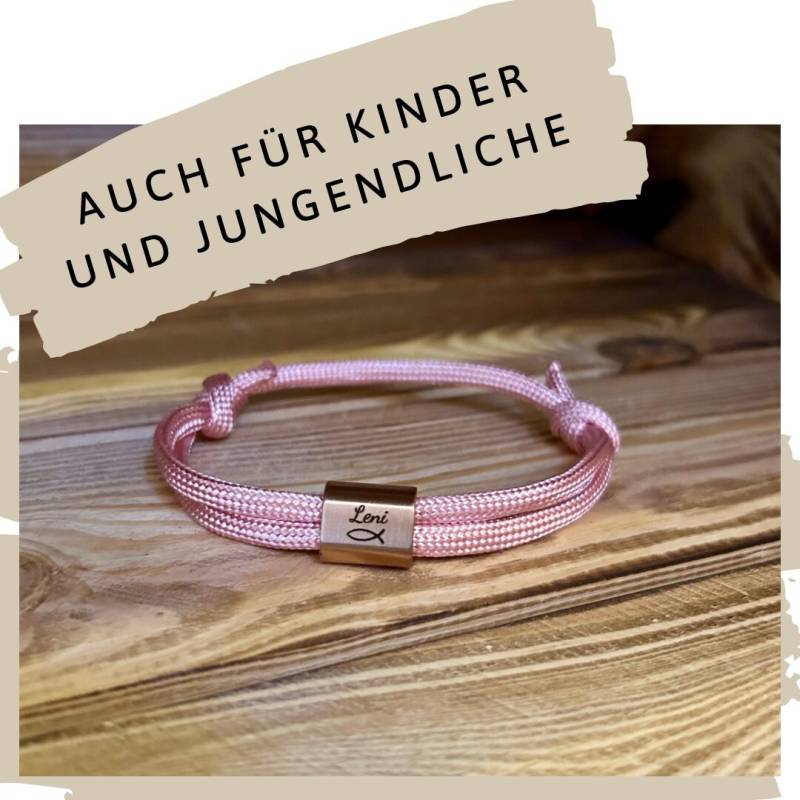 Surferband Metal-Schieber Graviert Für Kinder/Mädchen Jungs Armband Segeltau Mit Gravur Persönlich Geschenk von Simoneys