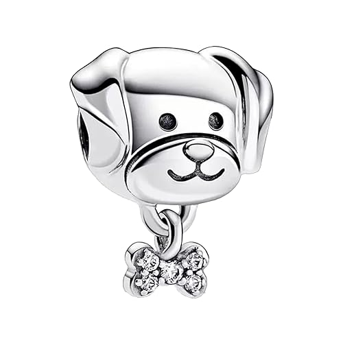 Simphman 925 Sterling Silber Charm Anhänger für Europäischen Armbänder und Halsketten Dog Head Charm Geburtstag Schmuck Geschenk für Damen Frauen von Simphman