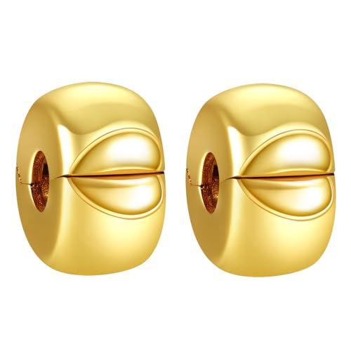 Simphman 925 Sterling Silber Charm Anhänger für Europäischen Armbänder und Halsketten Golden Lip Clips Charm Geburtstag Schmuck Geschenk für Damen Frauen von Simphman