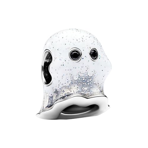 Simphman 925 Sterling Silber Charm Anhänger für Europäischen Armbänder und Halsketten Halloween Ghost Charm Geburtstag Schmuck Geschenk für Damen Frauen von Simphman