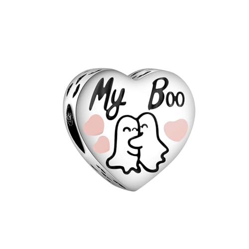Simphman 925 Sterling Silber Charm Anhänger für Europäischen Armbänder und Halsketten Halloween Ghost Friend Charm Geburtstag Schmuck Geschenk für Damen Frauen von Simphman