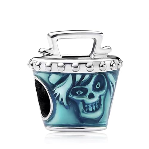 Simphman 925 Sterling Silber Charm Anhänger für Europäischen Armbänder und Halsketten Halloween Skull Box Charm Geburtstag Schmuck Geschenk für Damen Frauen von Simphman