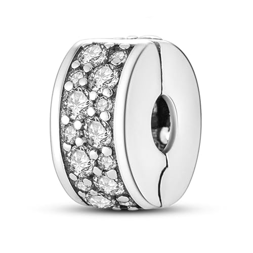 Simphman 925 Sterling Silber Charm Anhänger für Europäischen Armbänder und Halsketten Silver Clip Charm Geburtstag Schmuck Geschenk für Damen Frauen von Simphman