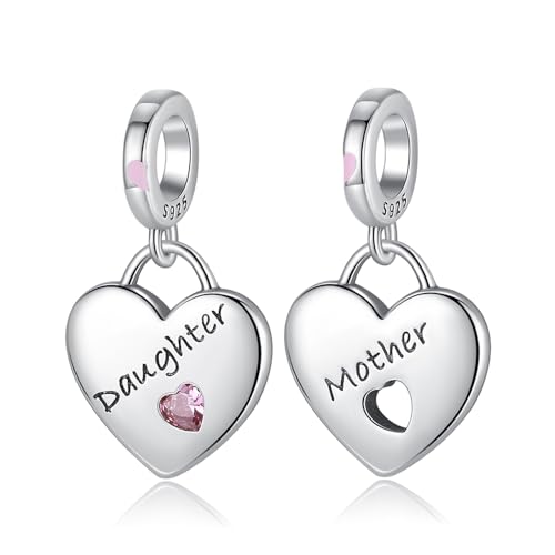 Simphman 925 Sterling Silber Charms Dangles für Armbänder und Halsketten Tochter Mom Love Double Dangle Schmuck Geschenk für Frauen Mädchen Familie Freund Simphman 925 Sterling Silber Charms Dangles für Armbänder und Halsketten Tochter Mom Love Double Dangle Schmuck Geschenk für Frauen Mädchen Familie Freund von Simphman