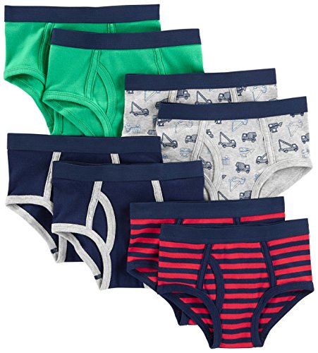 Simple Joys by Carter's Jungen 8-Pack Infant-and-Toddler-Underwear-Sets, Mehrfarbig/Lkws/Streifen, 4-5 Jahre (8er Pack) von Simple Joys by Carter's