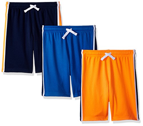 Simple Joys by Carter's Baby-Jungen 3-Pack Mesh Infant-and-Toddler-Shorts, Blau/Orange/Marineblau, 5 Jahre (3er Pack) von Simple Joys by Carter's