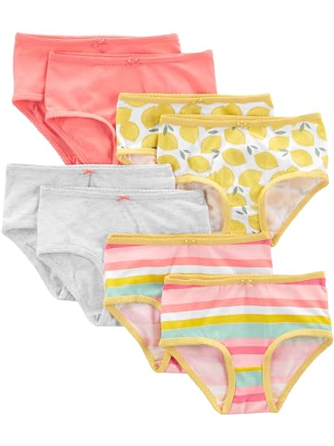 Simple Joys by Carter's Mädchen 8-Pack Underwear Unterwäsche, Grau/Rosa/Früchte/Streifen, 4-5 Jahre (8er Pack) von Simple Joys by Carter's