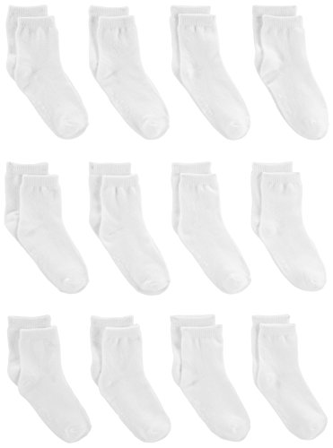 Simple Joys by Carter's Unisex 12-Pack Crew Infant-and-Toddler-Socks, Weiß, 6-12 Monate (12er Pack) von Simple Joys by Carter's