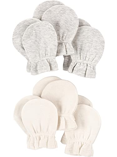 Simple Joys by Carter's Unisex Baby Baby-Fäustlinge, 6er-Pack, Crème Heide, 0-3 Monate von Simple Joys by Carter's