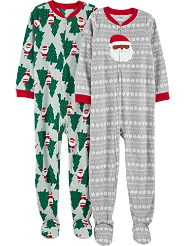 Simple Joys by Carter's Unisex-Pyjama-Set für Kinder, 2 Stück, Hellgraue Schneeflocke/Mintgrün, 5-6 Years von Simple Joys by Carter's