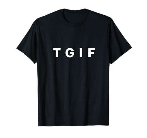 Simple Minimalist Text Design - Damen TGIF - Thank God It's Friday! T-Shirt Schwarz Klein Crew-Ausschnitt Kurzarm Simple Minimalist Text Design - Damen TGIF - Thank God It's Friday! T-Shirt Schwarz Klein Crew-Ausschnitt Kurzarm von Simple Minimalist Text Design