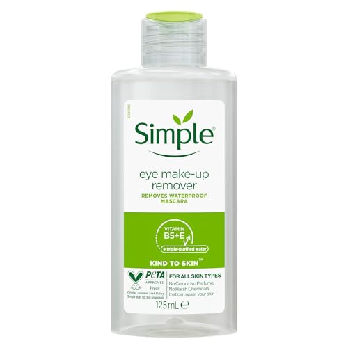Simple Sanft zur Haut Augen-Make-Up-Entferner für sensible Haut entfernt wasserfeste Mascara 125 ml 1 Stück von Simple