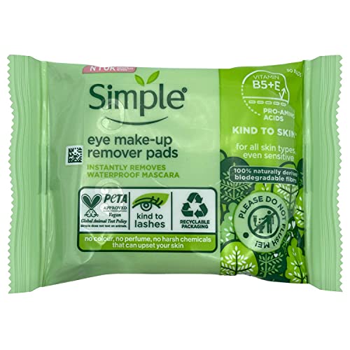 Simple Kind To Eyes Eye Make-Up Remover Pads 30 per pack von Simple