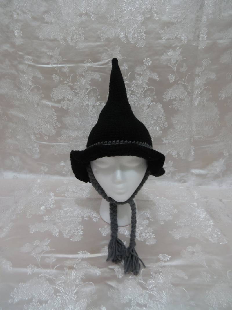 Gehäkelter Zauberer Hut Handgefertigter Halloween Kostüm Hexenhut von SimpleCreationsLLM