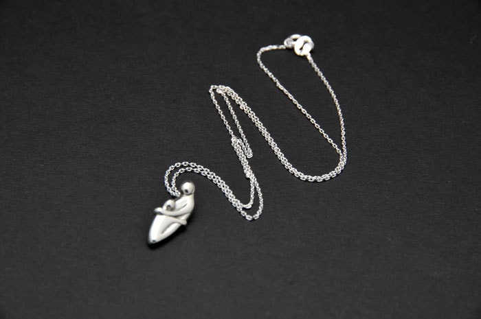 Mutter Und Kind Charm Halskette - Sterling Silber von SimpleStep