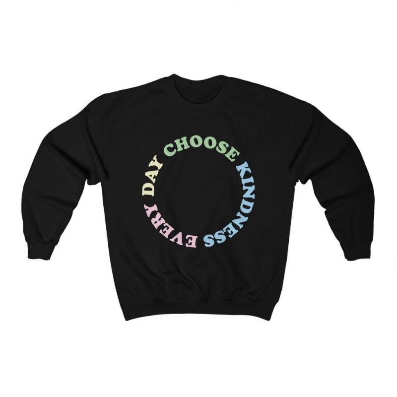 Wähle Kindness Sweatshirt | Unisex Grafik Crewneck Regenbogenpullover Bienen Kind Inspirierendes Shirt Boho Pullover von SimpletonCreations