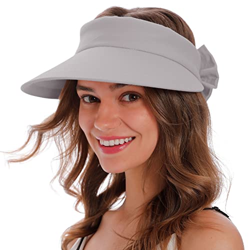 Simplicity Women's SPF 50+ UV Protection Wide Brim Beach Sun Visor Hat,Grey Simplicity Women's SPF 50+ UV Protection Wide Brim Beach Sun Visor Hat,Grey von Simplicity