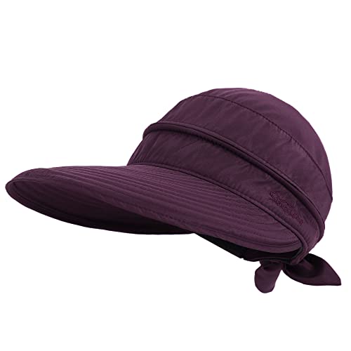 Sun Hats for Women Sun Visor UPF 50+ UV Sun Visor Hats with Neck Flap,Dark Blue von Simplicity