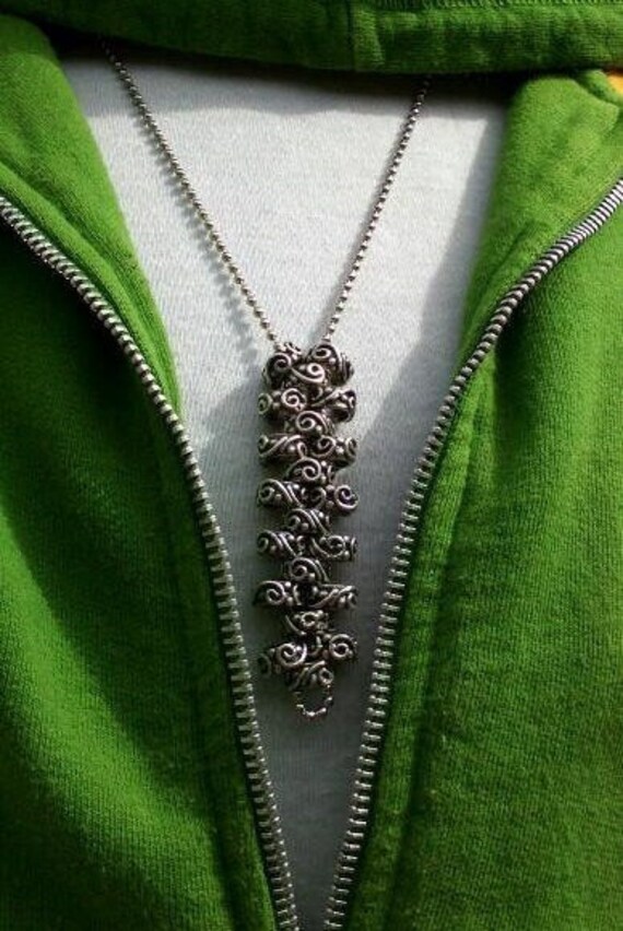 Modulare Rustikale Silber Unisex Halskette von SimplicityNY