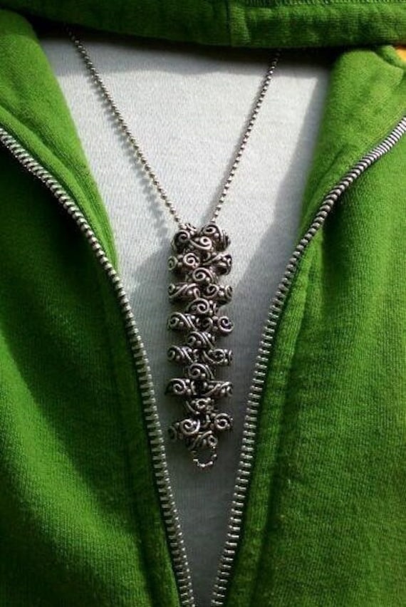 Modulare Rustikale Silber Unisex Halskette von SimplicityNY