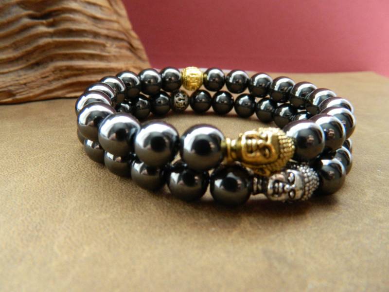 Natürliche Hämatit Perlen Buddha Bracelet.reiki.chakra.root Chakra.mens.women.gift.reiki von SimplicityU