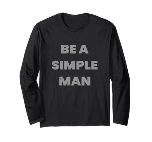 Be a Simple Man Used-Look Langarmshirt von Simply Bold Design