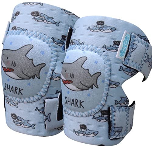 Simply Kids Knieschoner Baby Krabbeln (2 Paar) I Krabbelstrumpfhose, Krabbelhilfe für Babys Mädchen Junge Kind (Shark) von Simply Kids