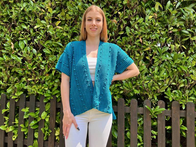 Gehäkelte Strickjacke Für Frauen, Gehäkelte Weste, Sommerjacke, Geburtstagsgeschenk von SimplyAndHandmade