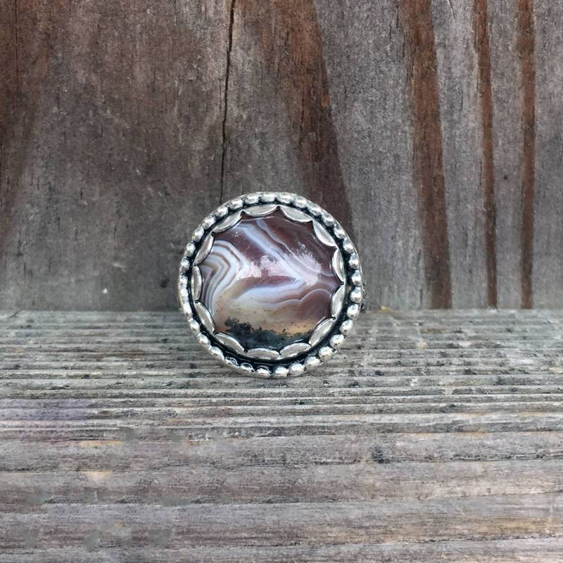Botswana Achat Ring - Brauner Edelstein Unikat Schwarzer Schmuck Botswana Achat Ring - Brauner Edelstein Unikat Schwarzer Schmuck von SimplyBoldJD