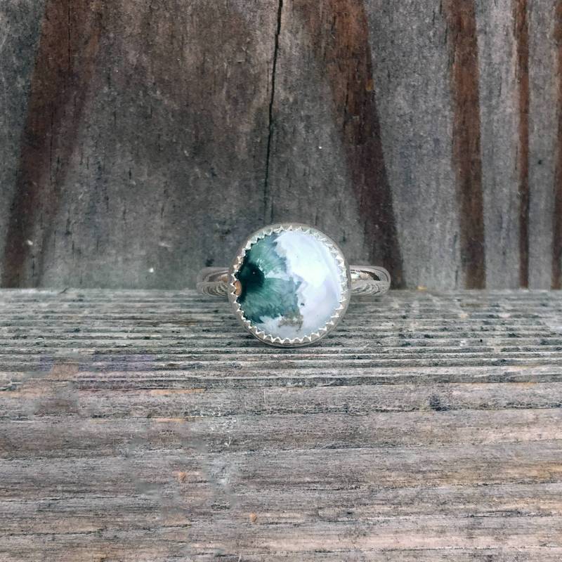 Ozean Jaspis Ring - Sterling Silber Edelstein Weiß Grün Unikat Grüner Ringe Ozean Jaspis Ring - Sterling Silber Edelstein Weiß Grün Unikat Grüner Ringe von SimplyBoldJD