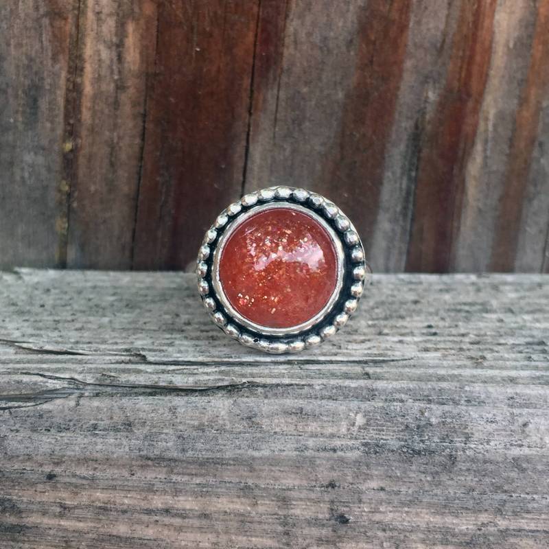 Sonnenstein Ring - Sonnensteine Oranger Stein Funkelnder Sterling Silber Boho Schmuck Sonnenstein Ring - Sonnensteine Oranger Stein Funkelnder Sterling Silber Boho Schmuck von SimplyBoldJD