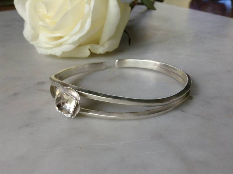 925 Silber Armreif + Blumenarmband von SimplyCharmingME