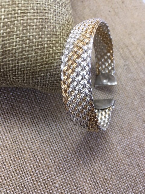 Silber Gewebter Offener Armreif von SimplyCharmingME