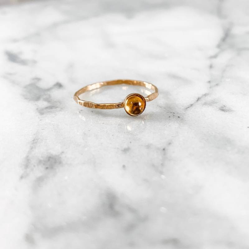 Citrin Stacking Ring Sterling Silber November Geburtsstein von SimplyChicJewelry86