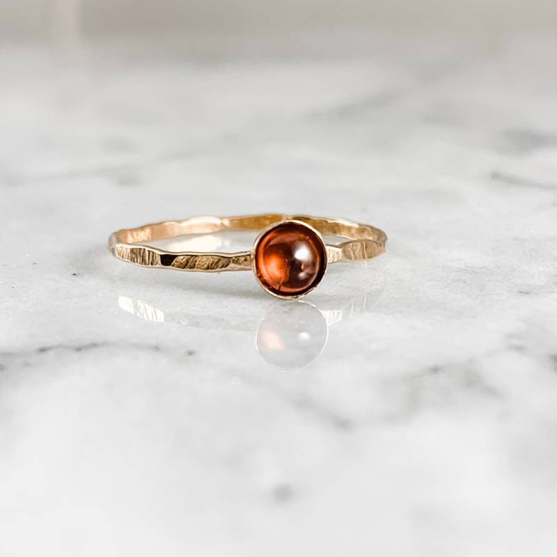 Granat Edelstein Ring Rosegold Gefüllt, Januar Geburtsstein von SimplyChicJewelry86