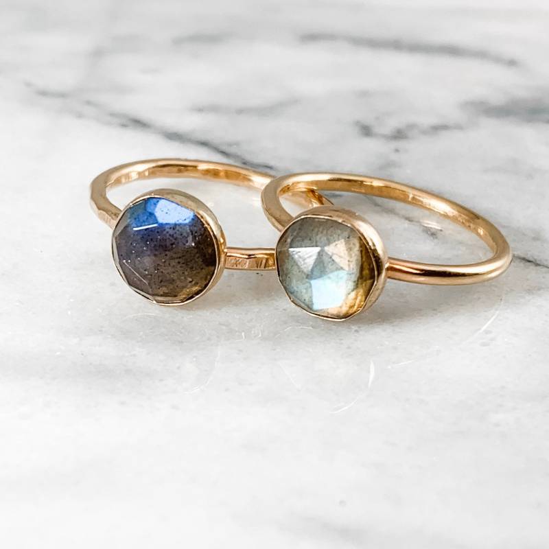 Rosenschliff Labradorit Ring Rosegold Filled Edelstein Schmuck von SimplyChicJewelry86