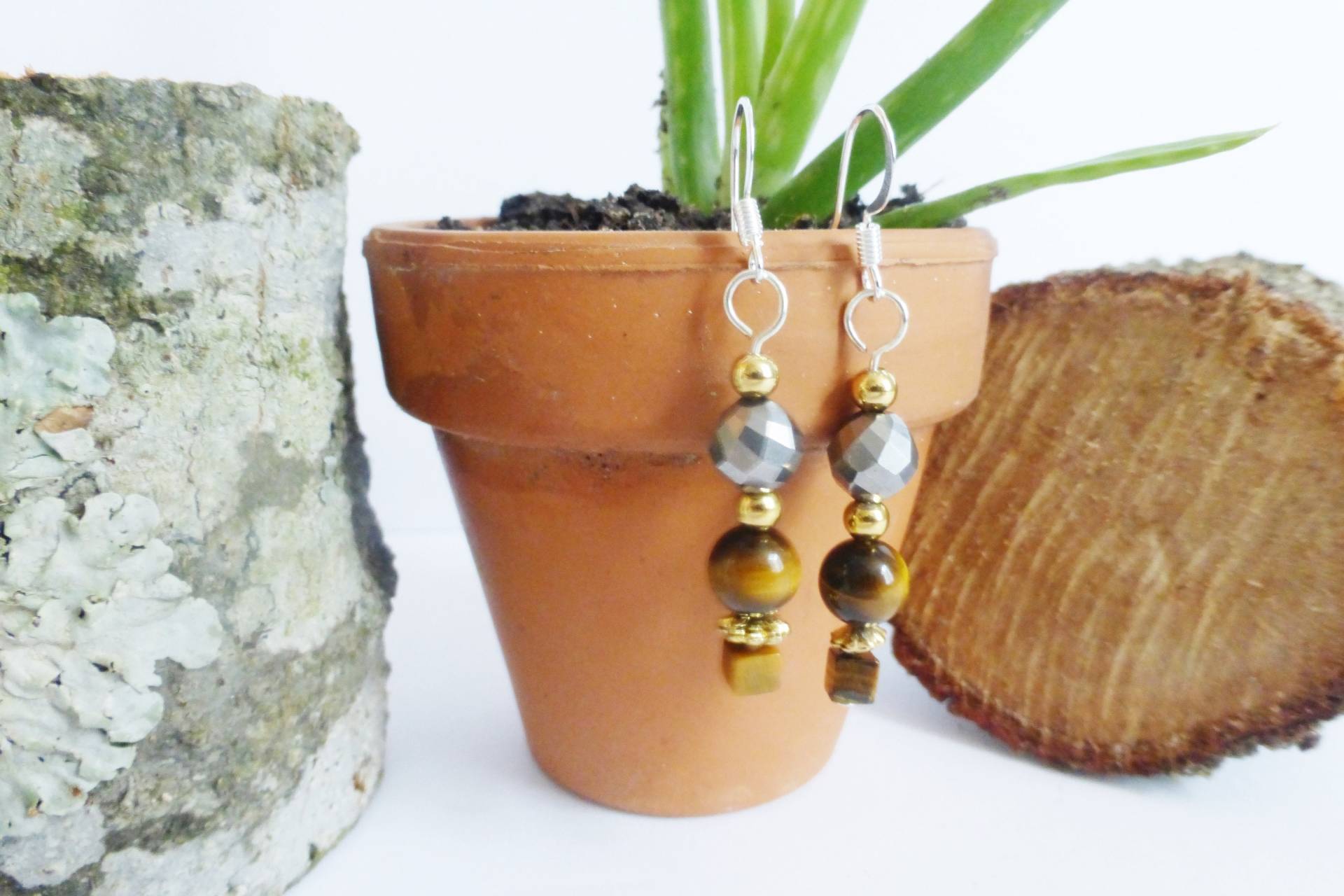 Tigerauge Ohrringe Tigerauge Ohrringe von SimplyGailDecoArts