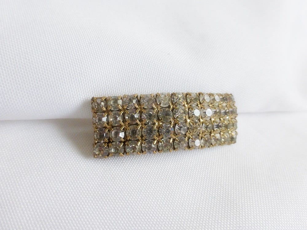 strass Rechteckig Brosche, Vintage Schmuck strass Rechteckig Brosche, Vintage Schmuck von SimplyGailVintage
