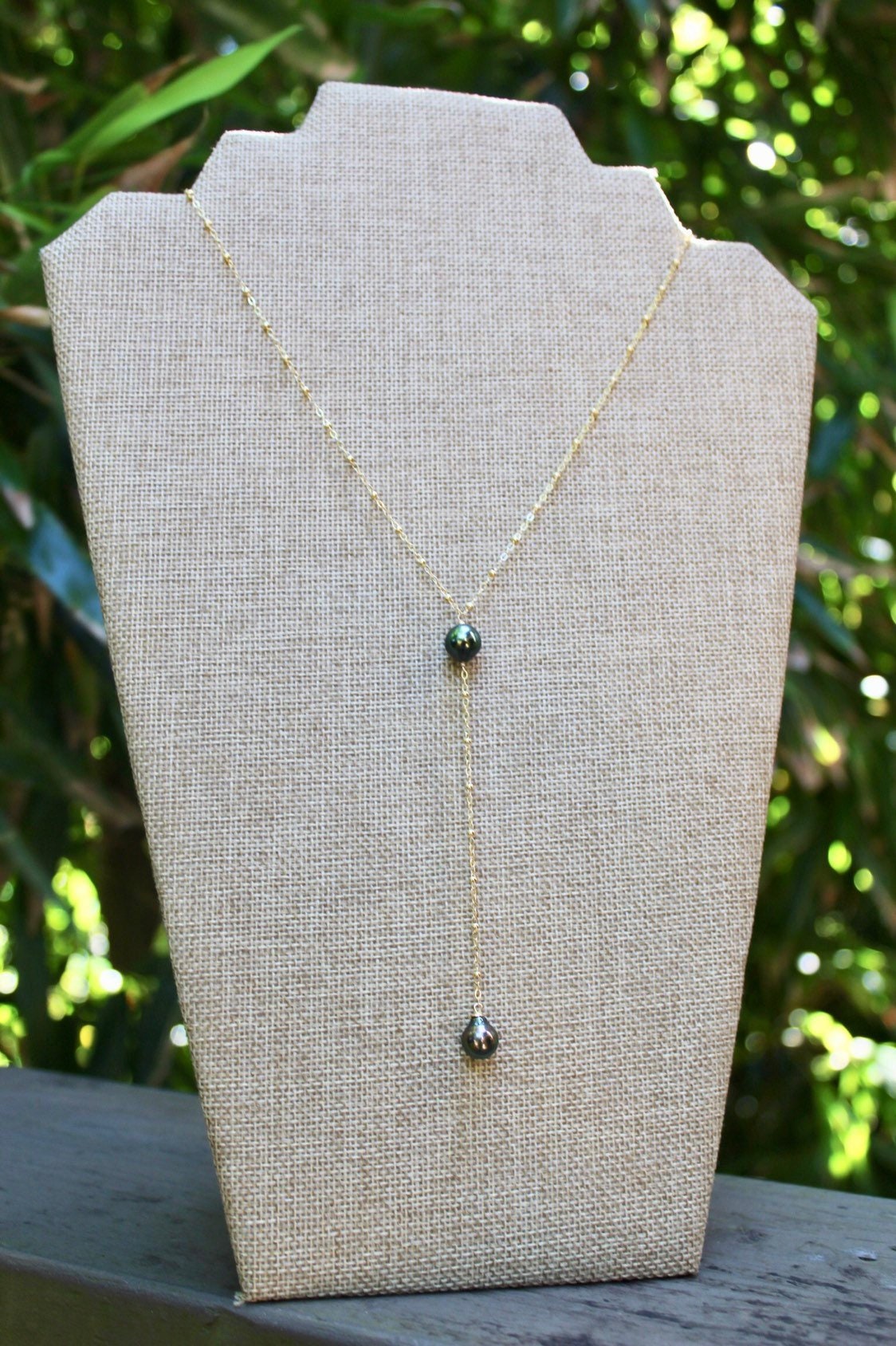 Lariat-Halskette Mit Tahiti-Perlen von SimplyKaiJewelry