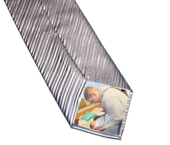 Personalisierter Foto Krawatten Aufnäher - Aufbügler Papa Geschenk | 3Er Set von SimplyNameIt