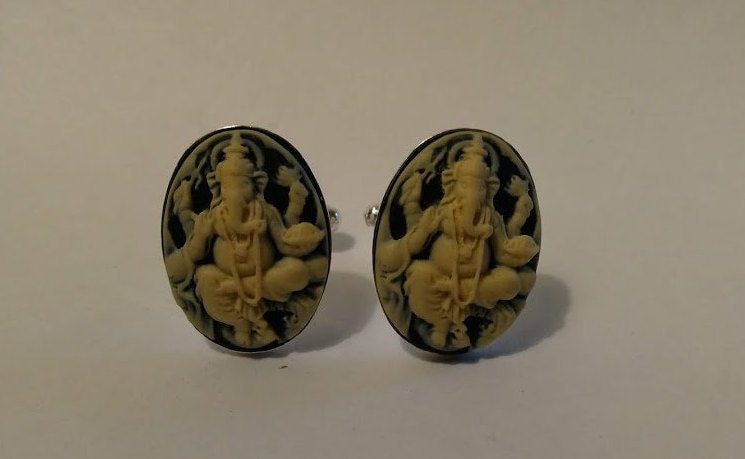 Ganesh Cameo Manschettenknöpfe Einzigartige Neuheit Geschenk von SimplyNightOwl