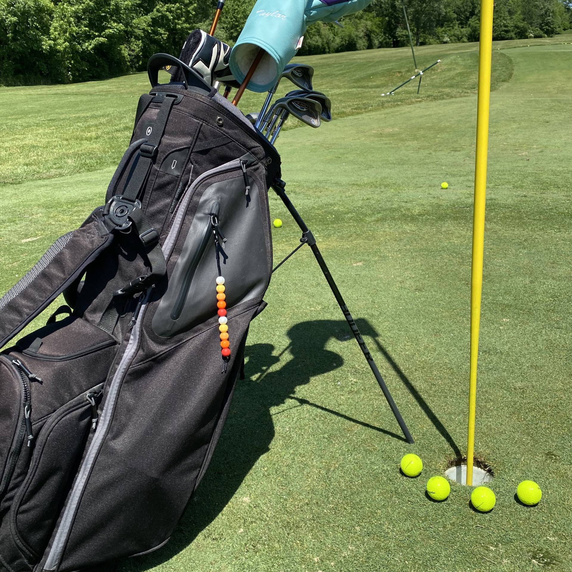 Golf Schlagzähler Perlen Wasserdichte Silikon Zubehör Tasche Schlüsselanhänger Damen Geschenk von SimplySiliconeWood