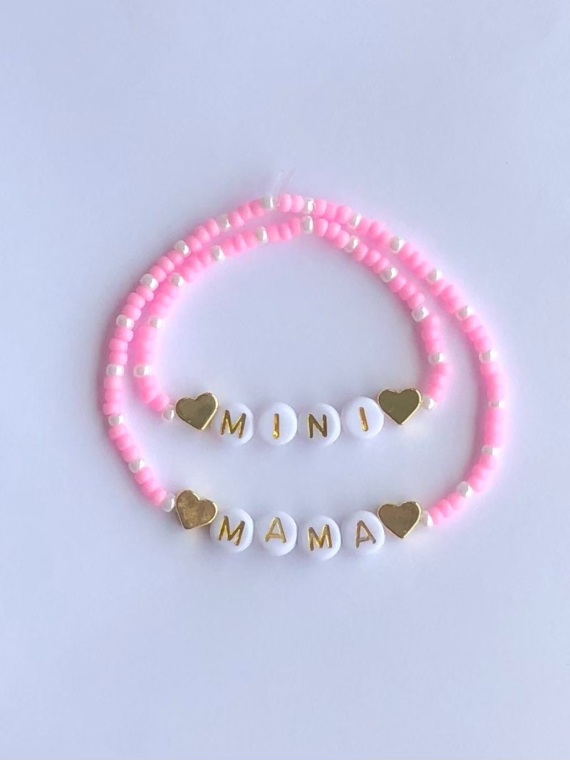 Mama Und Mini Armband Set, Ich Passende Armbänder, Mutter Tochter Kleinkind Little Girl Kid Muttertagsgeschenk von SimplyStatedNY