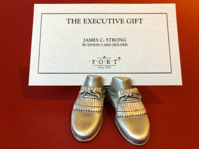 Vintage Golfschuh Visitenkartenhalter Aus Massivem Zinn von SimplyStatedYou