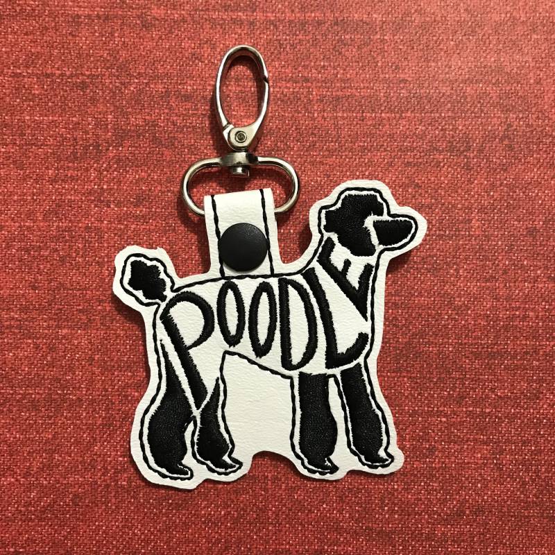 Pudel Text Fill Schlüsselband von SimplyStitchingNC