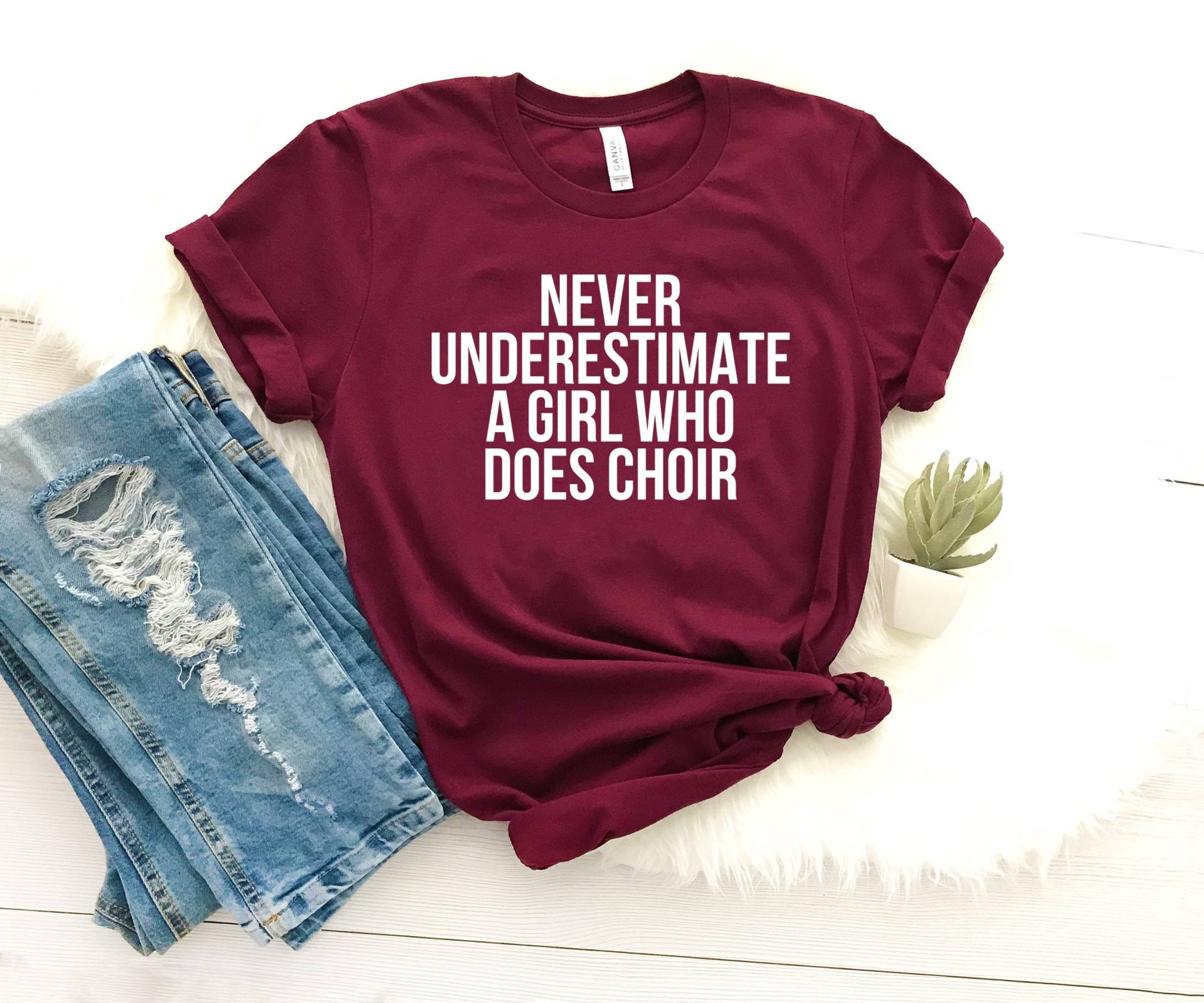 Lustiges Chor Shirt Unterschätze Nie Ein Mädchen, Das Chormitglied Macht Kirchenchor Probe Lustiges Chorlehrer Chorleiter von SimplyTraded
